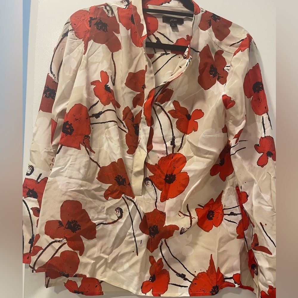 Floral Button-Up Blouse
